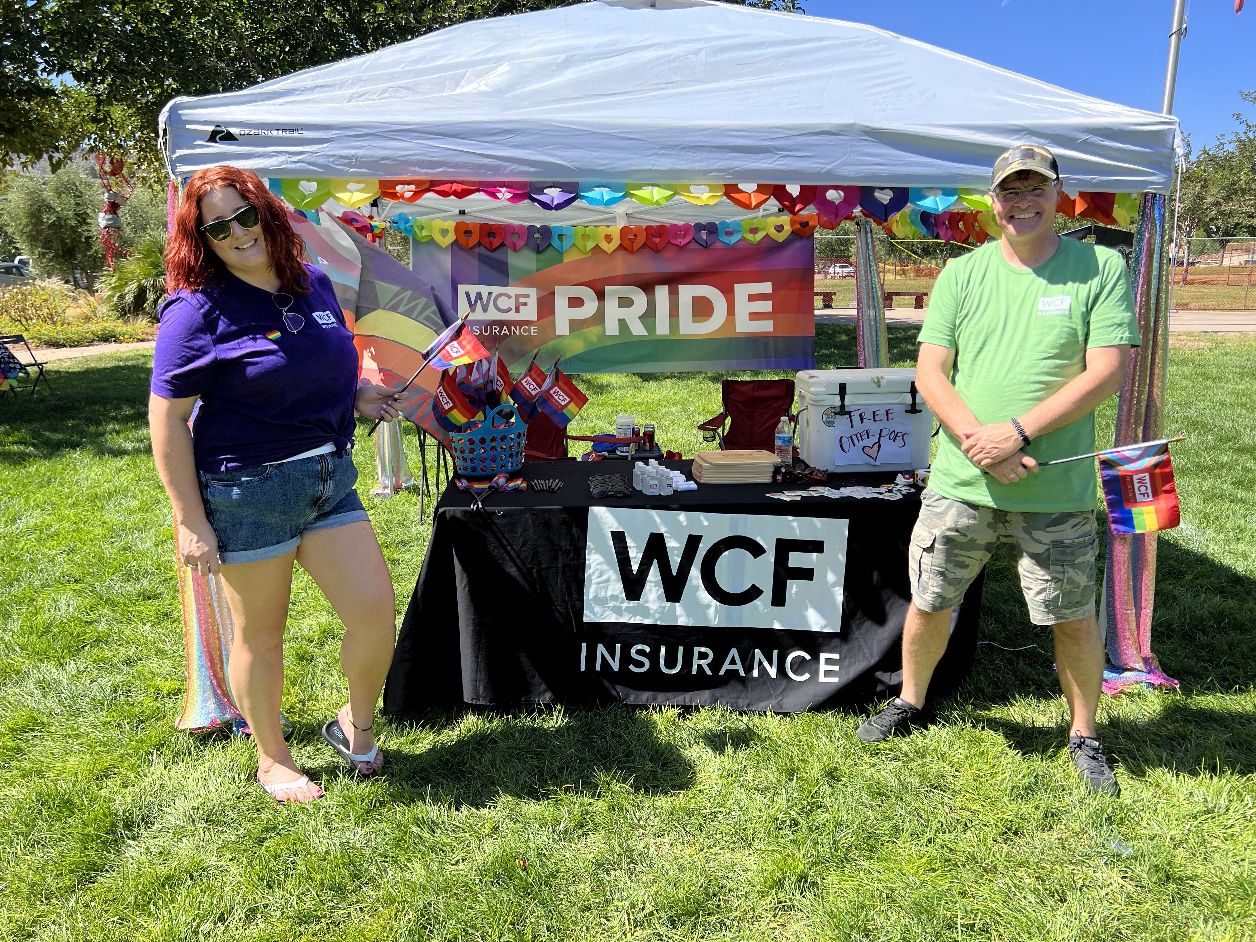 WCF employees at our booth for St. George Pride.